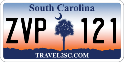 SC license plate ZVP121