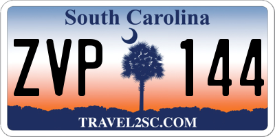 SC license plate ZVP144