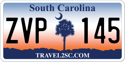 SC license plate ZVP145