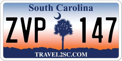 SC license plate ZVP147