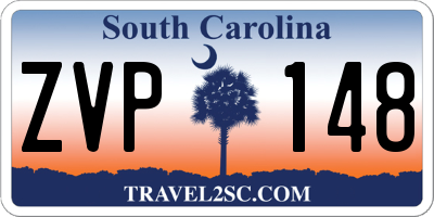 SC license plate ZVP148