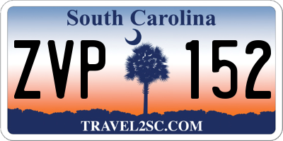 SC license plate ZVP152