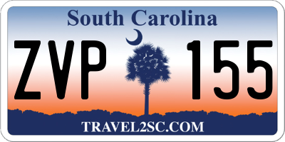 SC license plate ZVP155