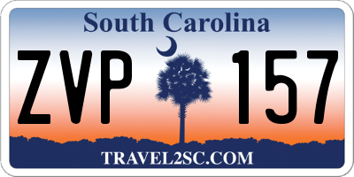 SC license plate ZVP157
