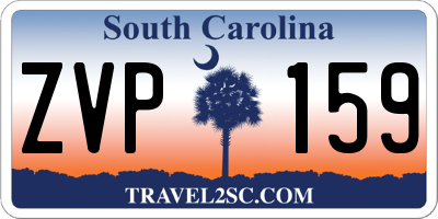 SC license plate ZVP159