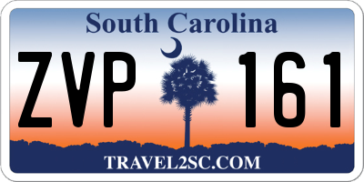 SC license plate ZVP161