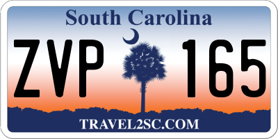 SC license plate ZVP165