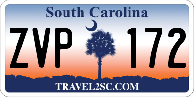 SC license plate ZVP172