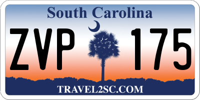 SC license plate ZVP175