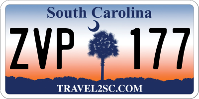 SC license plate ZVP177