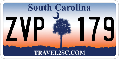 SC license plate ZVP179