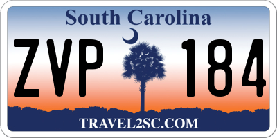 SC license plate ZVP184