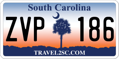 SC license plate ZVP186