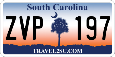 SC license plate ZVP197