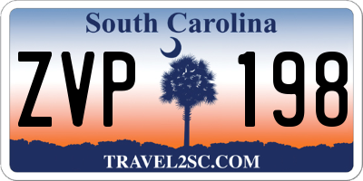 SC license plate ZVP198