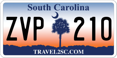 SC license plate ZVP210