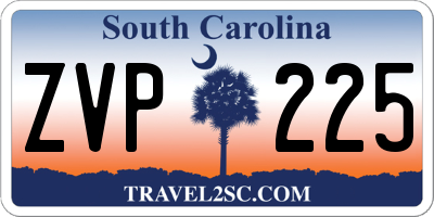 SC license plate ZVP225