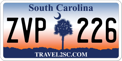 SC license plate ZVP226