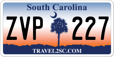 SC license plate ZVP227