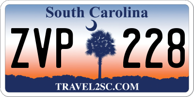 SC license plate ZVP228