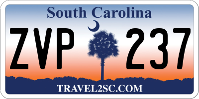 SC license plate ZVP237