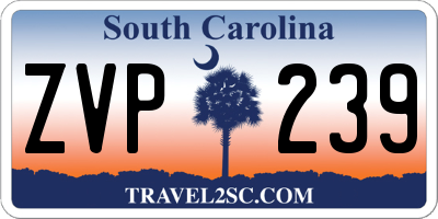 SC license plate ZVP239