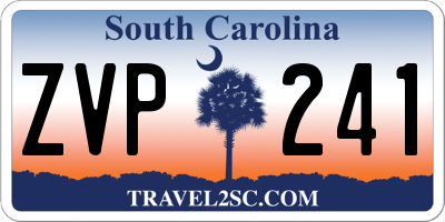 SC license plate ZVP241