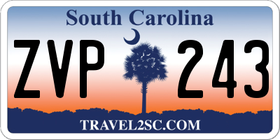 SC license plate ZVP243
