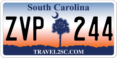 SC license plate ZVP244