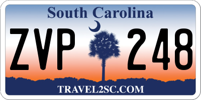 SC license plate ZVP248