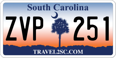 SC license plate ZVP251