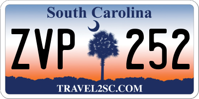 SC license plate ZVP252