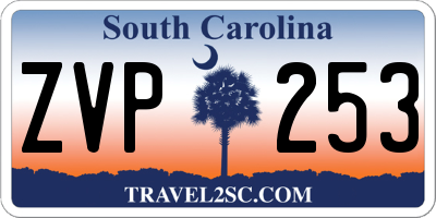 SC license plate ZVP253