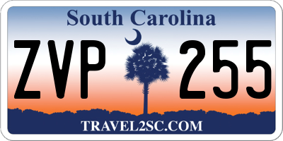 SC license plate ZVP255
