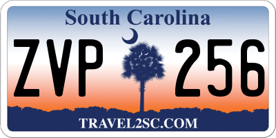 SC license plate ZVP256