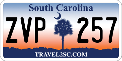 SC license plate ZVP257