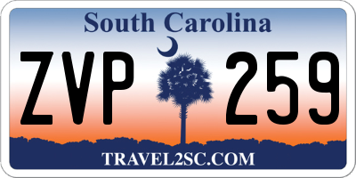 SC license plate ZVP259