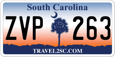 SC license plate ZVP263