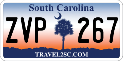 SC license plate ZVP267