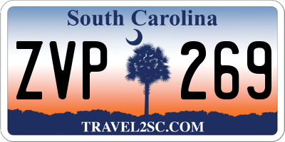 SC license plate ZVP269
