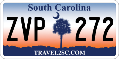 SC license plate ZVP272