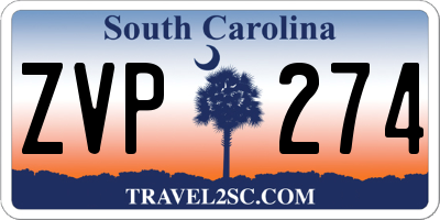 SC license plate ZVP274