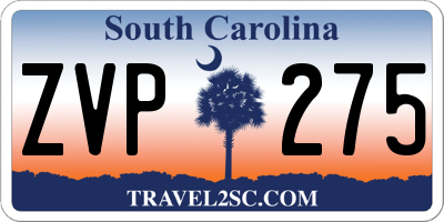 SC license plate ZVP275