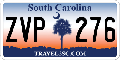 SC license plate ZVP276