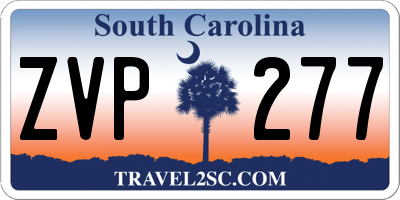 SC license plate ZVP277