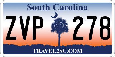 SC license plate ZVP278