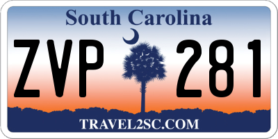 SC license plate ZVP281