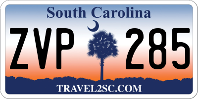 SC license plate ZVP285