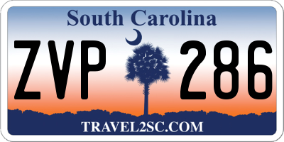 SC license plate ZVP286