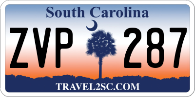 SC license plate ZVP287